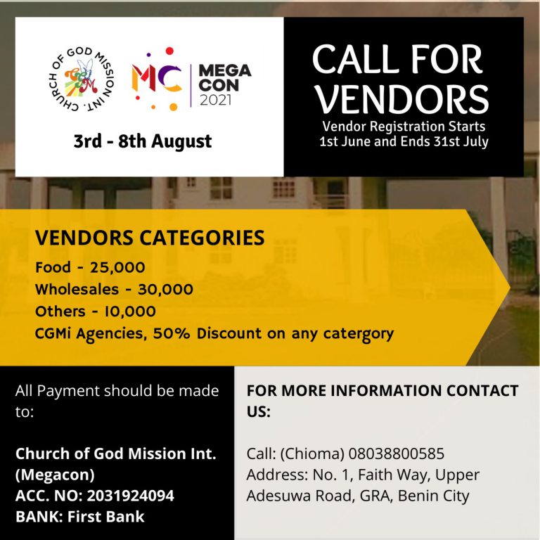 Call for Vendors